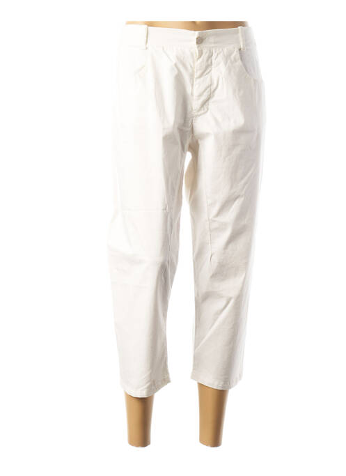 Pantalon trei sferturi talie joasă talie joasă alb TRANSIT femme