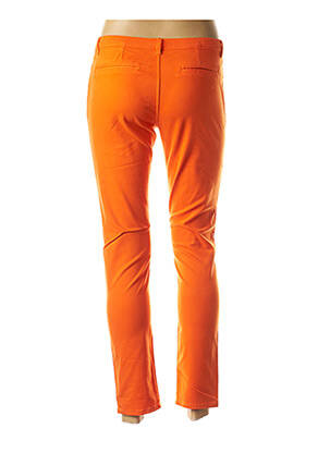 Pantalon 7/8 țesătură poplin talie joasă portocalie SCHOOL RAG femeie