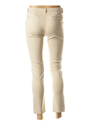 Pantalon 7/8 țesătură poplin talie joasă bej SCHOOL RAG femeie
