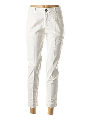 Pantalon 7/8 elasticitate mărime normală alb JANE BLUE femeie