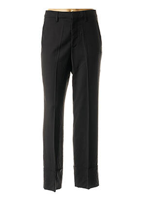 Pantalon drept închidere cu fermoar sub clapetă cu cârlig talie înaltă negru CLOSED femeie