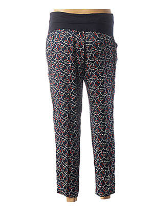 Pantalon 7/8 țesătură poplin albastru MANILA GRACE femeie
