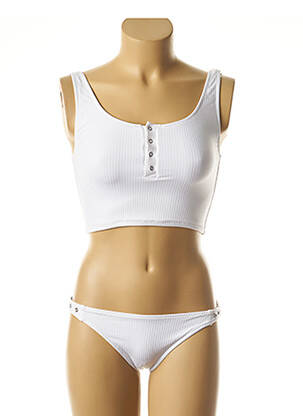 Tankini bretele elastice alb BANANA MOON femeie