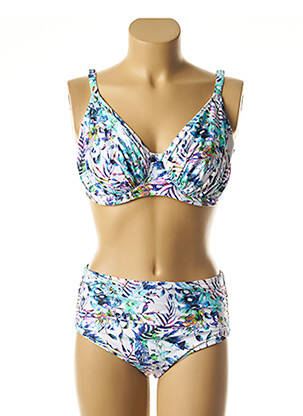 Costum de baie din două piese elasticitate albastru FANTASIE femeie