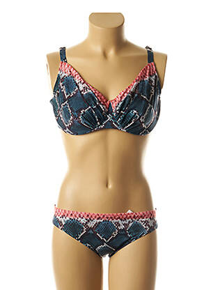 Costum de baie din două piese elasticitate albastru CHANTELLE femeie