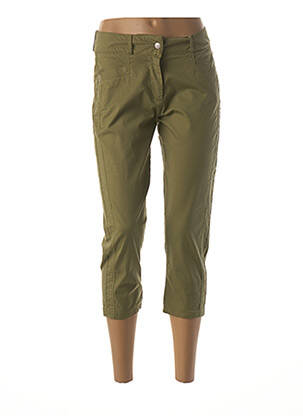 Pantalon trei sferturi talie joasă talie joasă verde GUY DUBOUIS femeie