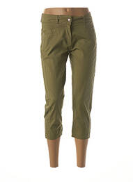 Pantalon trei sferturi talie joasă talie joasă verde GUY DUBOUIS femme