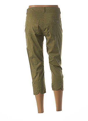 Pantalon trei sferturi talie joasă talie joasă verde GUY DUBOUIS femeie