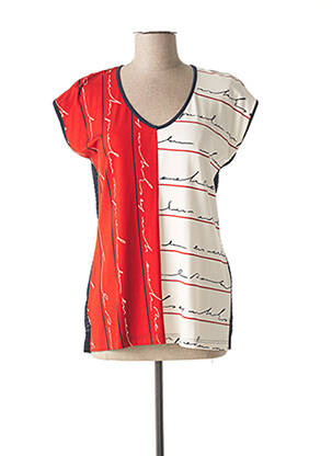 Top țesătură jersey mâneci scurte bej MERI & ESCA femeie