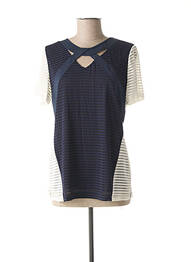Top țesătură jersey mâneci scurte albastru MERI & ESCA femme