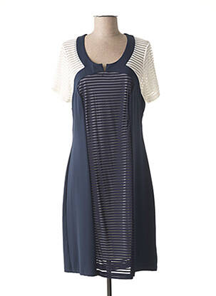 Rochie midi mâneci scurte mâneci scurte albastru MERI & ESCA femeie