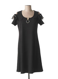 Rochie midi mâneci scurte mâneci scurte negru COULEURS DU TEMPS femeie