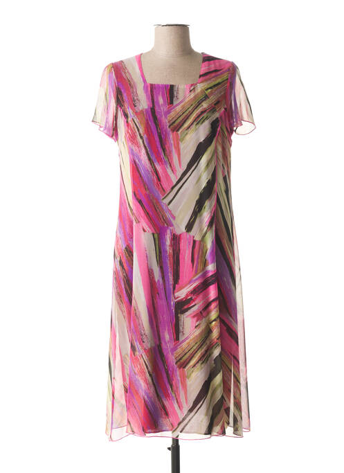 Rochie midi roz FRANCE RIVOIRE femeie