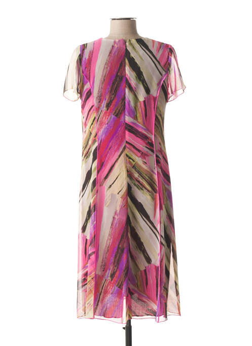 Rochie midi roz FRANCE RIVOIRE femeie