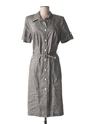 Rochie midi mâneci scurte mâneci scurte gri GUY DUBOUIS femeie