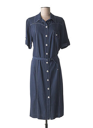 Rochie midi mâneci scurte mâneci scurte albastru FRANCE RIVOIRE femeie