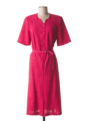 Rochie midi mâneci scurte mâneci scurte roz FRANCE RIVOIRE femeie