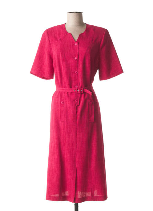 Rochie midi roz FRANCE RIVOIRE femeie