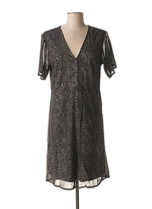 Rochie midi mâneci scurte mâneci scurte negru ICHI femeie