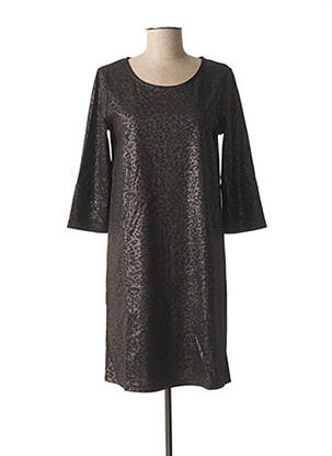 Rochie midi mâneci 3/4 mâneci 3/4 negru ICHI femeie