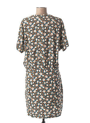Rochie midi imprimeu floral mâneci scurte albastru I.CODE (By IKKS) femeie