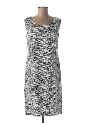 Rochie midi imprimeu fantezie fără mâneci albastru QUATTRO femeie