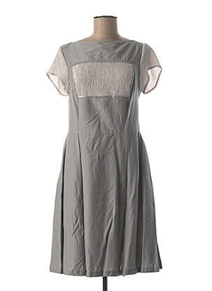 Rochie midi mâneci scurte mâneci scurte gri QUATTRO femeie