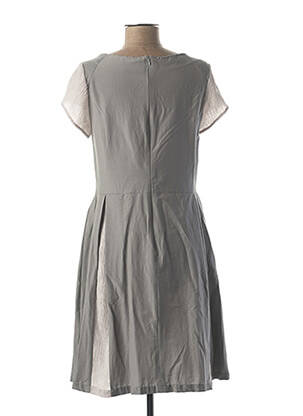 Rochie midi mâneci scurte mâneci scurte gri QUATTRO femeie