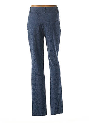 Pantalon drept elasticitate talie înaltă albastru QUATTRO femeie