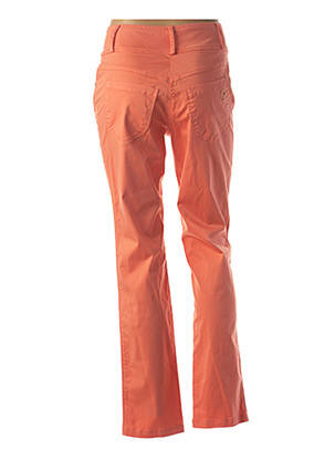 Pantalon drept elasticitate talie înaltă portocalie QUATTRO femeie