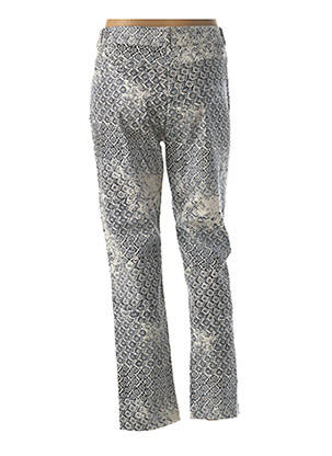 Pantalon drept elasticitate talie înaltă albastru QUATTRO femeie