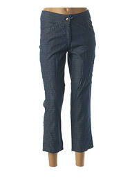 Pantalon 7/8 închidere cu fermoar sub clapetă cu nasturi mărime normală albastru QUATTRO femme