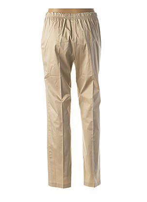 Pantalon slim talie elastică bej QUATTRO femeie