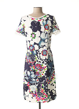 Rochie midi mâneci scurte mâneci scurte albastru LO! LES FILLES femeie