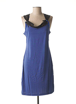Rochie scurtă fără mâneci fără mâneci albastru LO! LES FILLES femeie