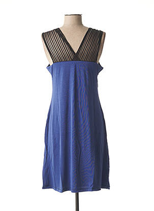 Rochie scurtă fără mâneci fără mâneci albastru LO! LES FILLES femeie