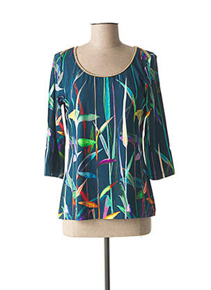 Tricou mâneci 3/4 mâneci 3/4 albastru LO! LES FILLES femeie