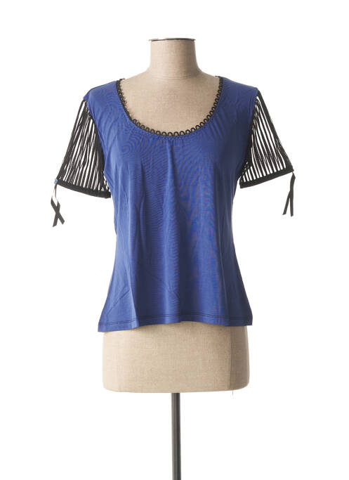 Tricou elasticitate mâneci scurte albastru LOLESFILLES femme