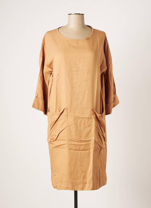 Rochie midi bej SKFK femeie