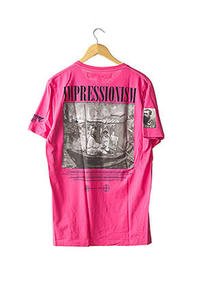 Tricou serigrafie mâneci scurte roz OFF WHITE femeie