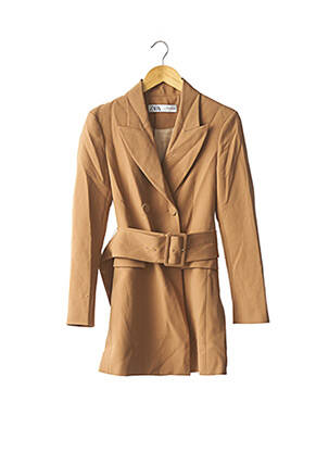 Palton lung maro ZARA femeie