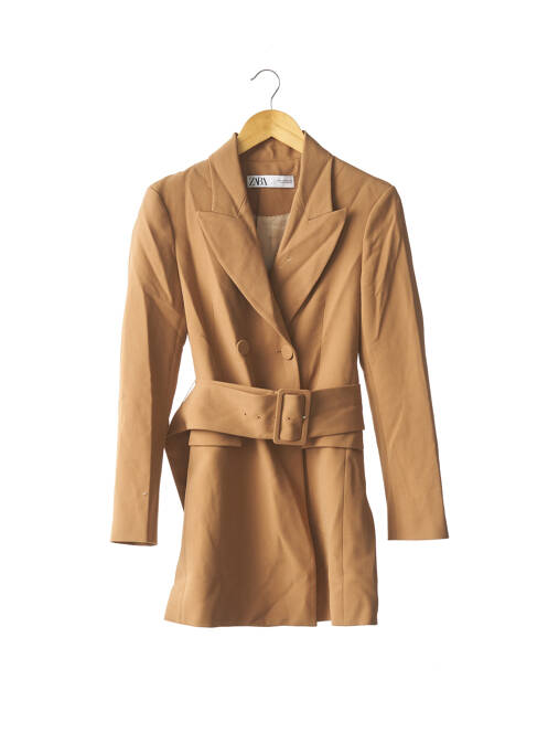 Palton lung maro ZARA femeie