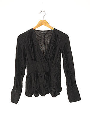 Cămașă croială cambrată mâneci lungi negru SOMETHING NAVY femeie