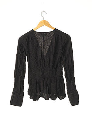 Cămașă croială cambrată mâneci lungi negru SOMETHING NAVY femeie
