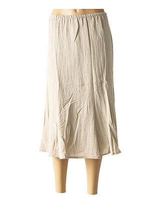 Fustă midi bej GEVANA femeie