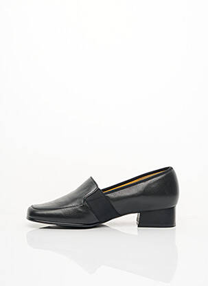 Mocasini material neted toc plat până la 3 cm negru OMBELLE femeie