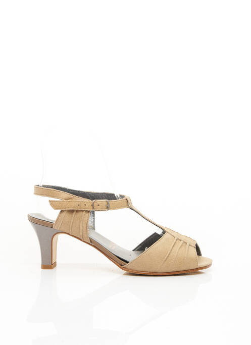 Sandale/Pantofi decupați bej ARTIKA SOFT femeie