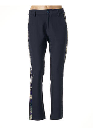 Pantalon drept albastru F.A.M. femeie
