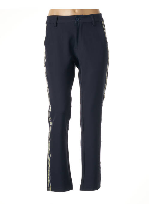 Pantalon drept albastru F.A.M. femeie