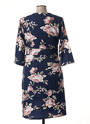 Rochie midi imprimeu floral mâneci lungi albastru SMASHED LEMON femeie
